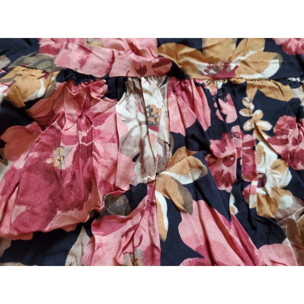 Cupshe Romantic Bouqet Floral Notched Neck Short Sleeve Mini Dress Size S - Picture 8 of 16